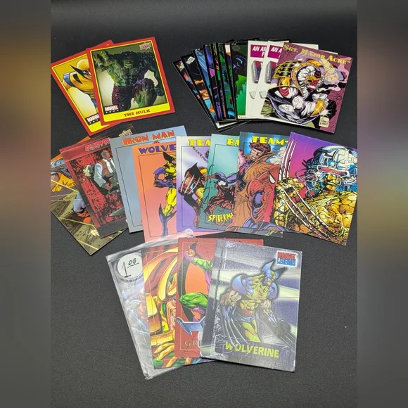 Vintage 90s Marvel Masterpieces Onslaught Spider Man Flair Card Lot 250+ Cards - Picture 7 of 8